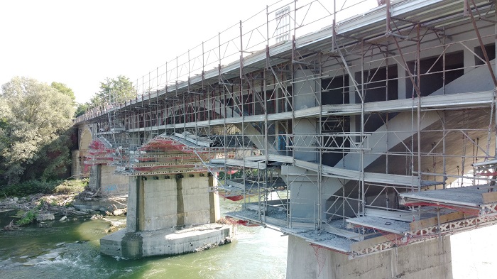 Proseguono i lavori al ponte sul Po a Trino
