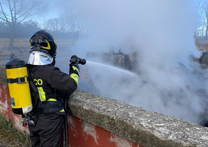 Macchina operatrice a fuoco a Gattinara