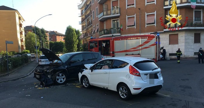 Incidente a Vercelli con quattro feriti