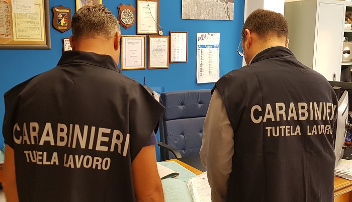 Misure anti Covid: le multe dei carabinieri nucleo ispettorato del lavoro