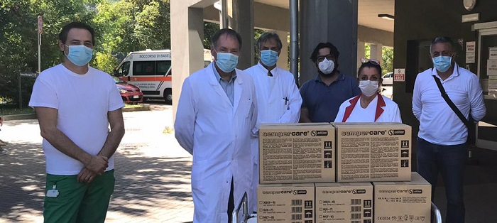 Donazione di dispositivi di protezione all'ospedale di Borgosesia
