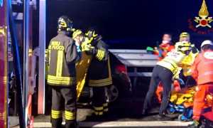 VIGILI DEL FUOCO ambulanza NOTTE A