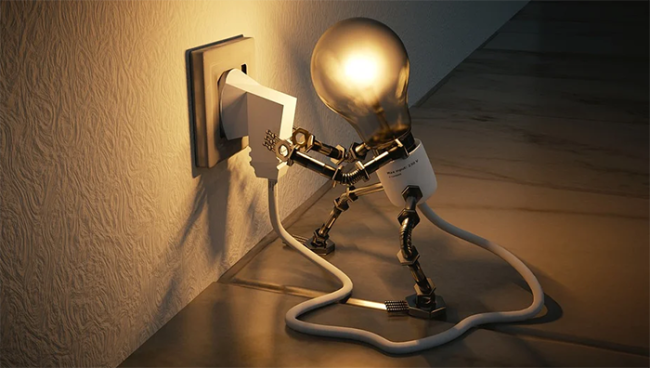 lampadina idea presa corrente