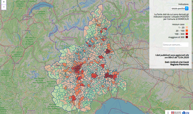 mappa 12 contagi aprile