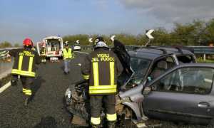 vigili del fuoco incidente autostrada